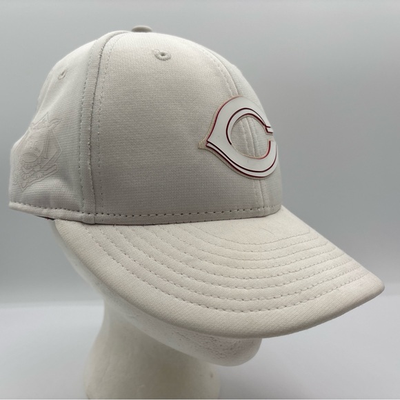 Cincinnati Reds MLB NL New Era White 59fifty 7 1/4 Genuine MerchandiseFitted Hat - Picture 12 of 15
